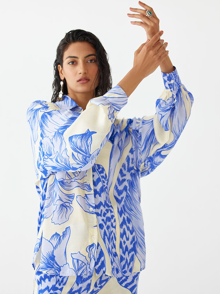 Blue Aphrodite Co-ord Set SETS IKKIVI   