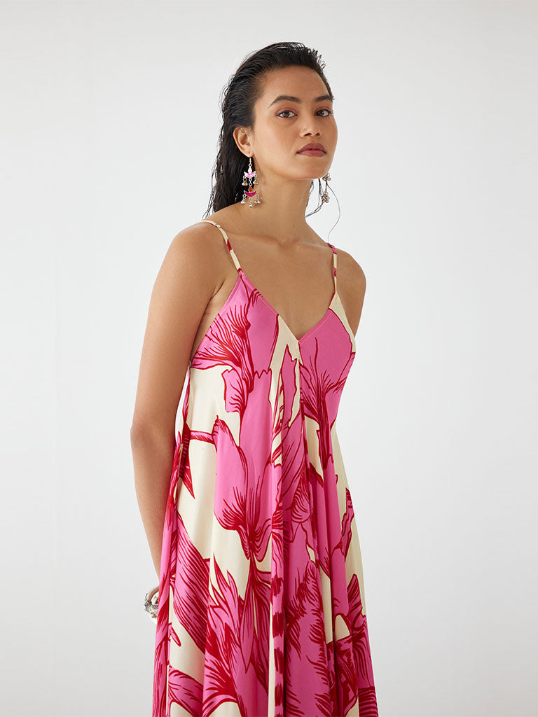 Pink Aphrodite Strappy Dress DRESSES IKKIVI   