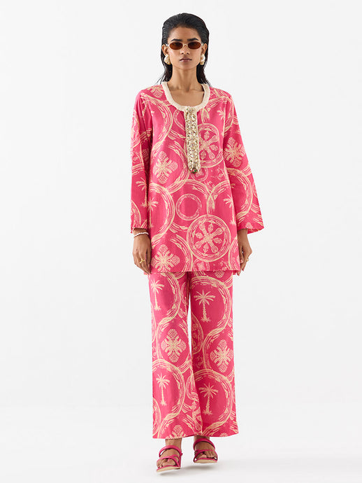 Areca Palm Short Tunic & Pant Set SETS IKKIVI