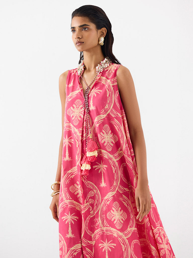 Areca Palm A-Line Dress DRESSES IKKIVI