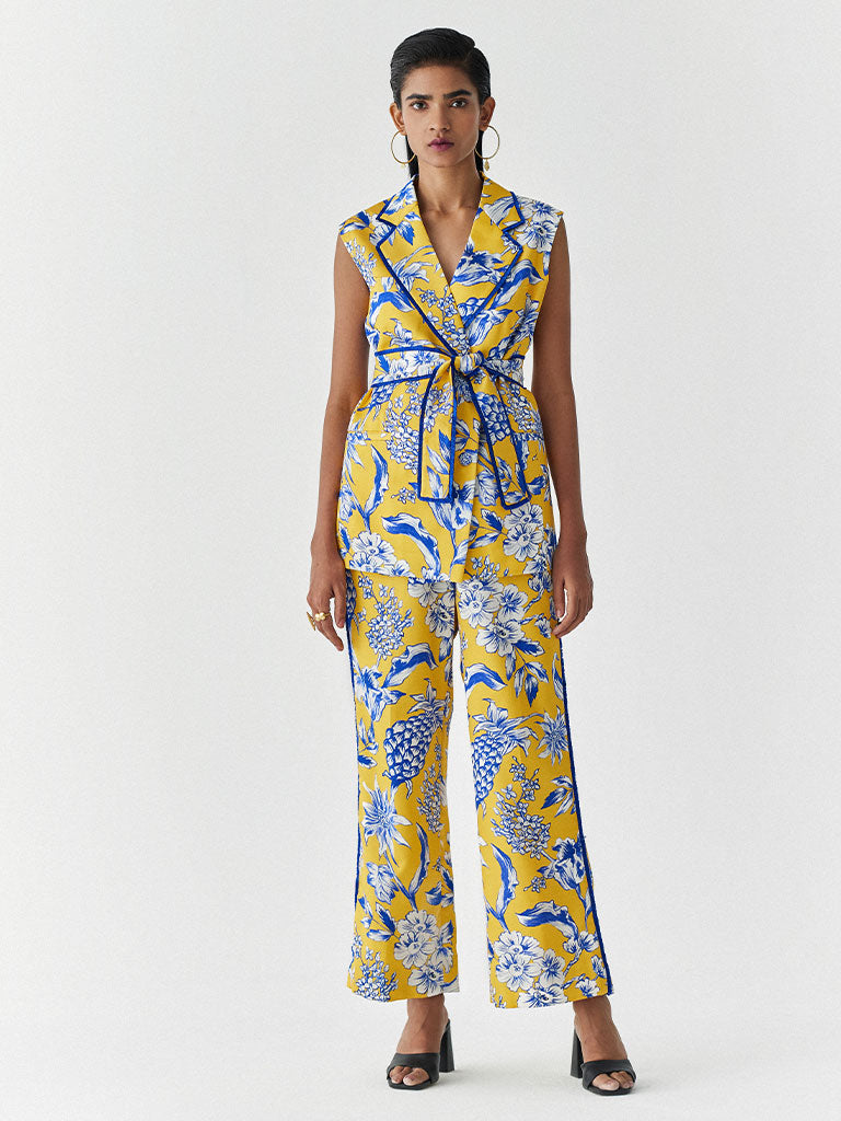 Yellow Pineapple Blazer Co-ord Set SETS IKKIVI   