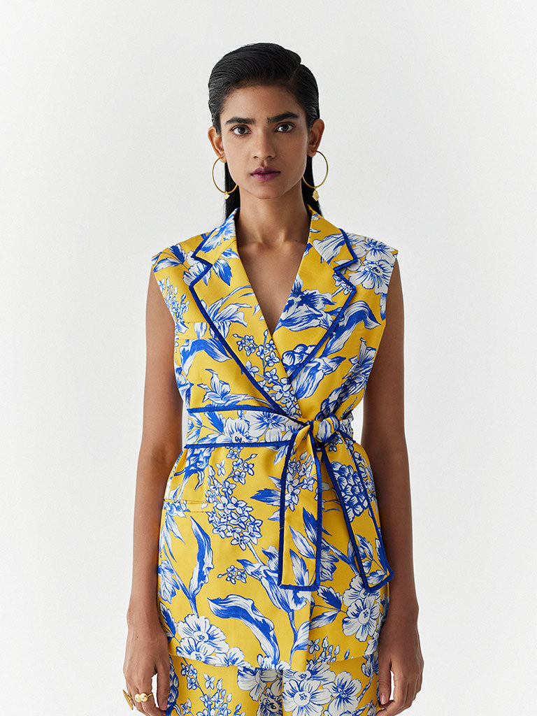 Yellow Pineapple Blazer Co-ord Set SETS IKKIVI   