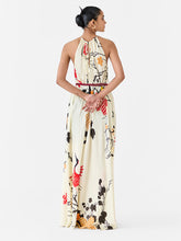 Load image into Gallery viewer, Red Crane Halter Dress DRESSES IKKIVI
