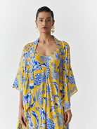 Yellow Pineapple Jumpsuit & Cape Set SETS IKKIVI   