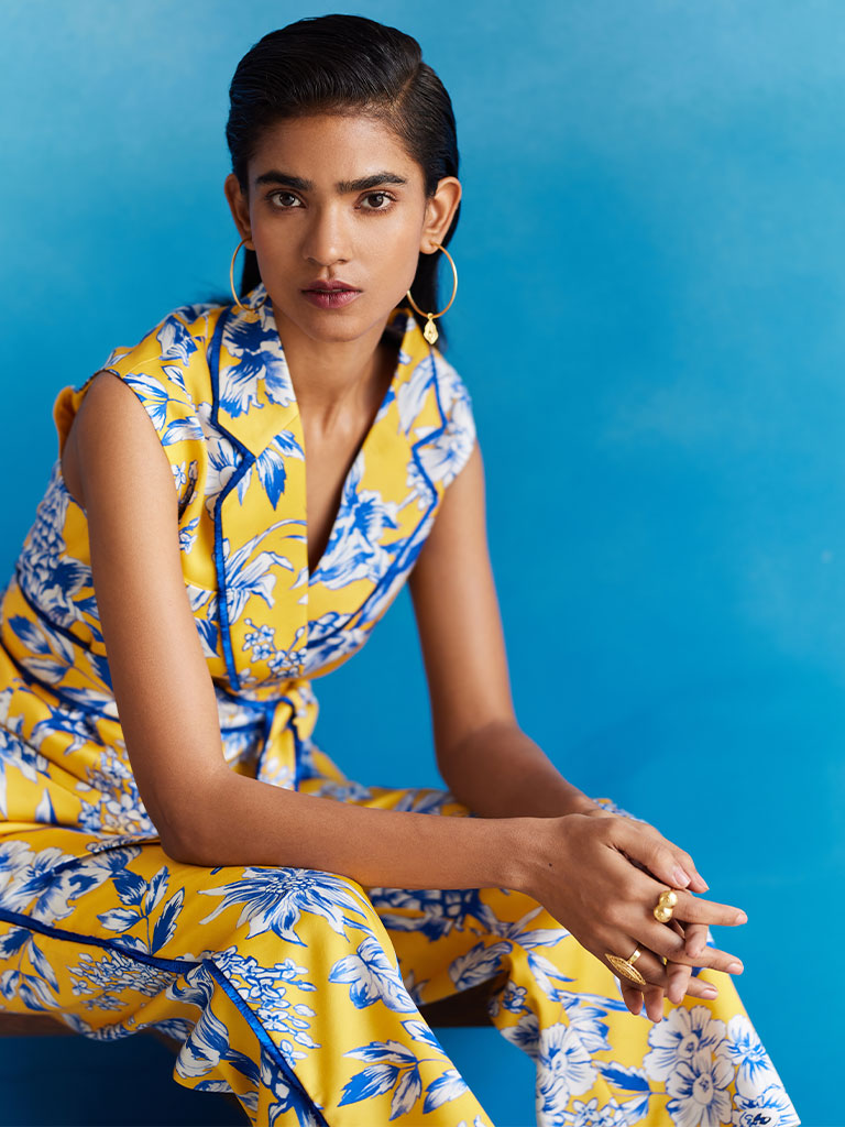 Yellow Pineapple Blazer Co-ord Set SETS IKKIVI   