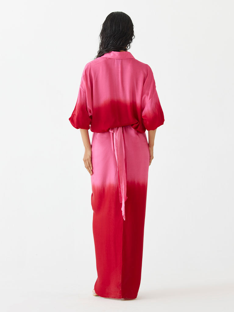 Ruby Shirt Draped Dress DRESSES IKKIVI   