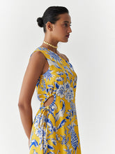 Load image into Gallery viewer, Yellow Pineapple One Shoulder Dress DRESSES IKKIVI   
