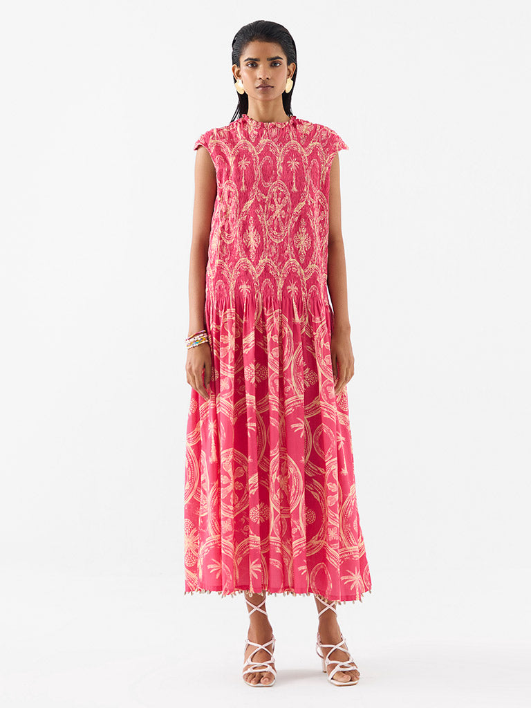 Areca Palm Ruching Dress DRESSES IKKIVI