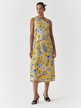 Load image into Gallery viewer, Yellow Pineapple One Shoulder Dress DRESSES IKKIVI   
