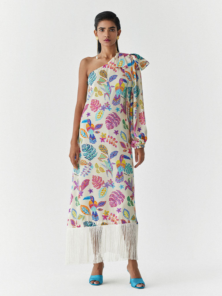Amazon One Shoulder Dress DRESSES IKKIVI   