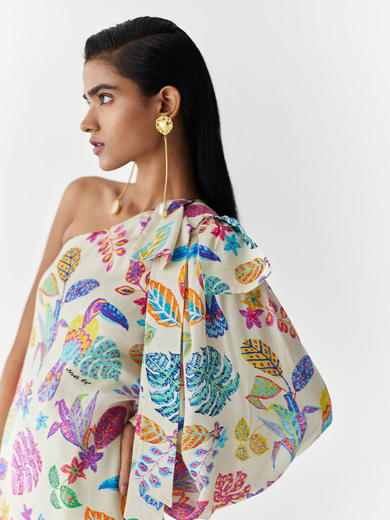 Amazon One Shoulder Dress DRESSES IKKIVI   