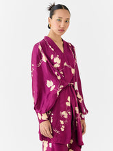 Load image into Gallery viewer, Plum Kimono Top &amp; Pants Co-ord Set SETS IKKIVI
