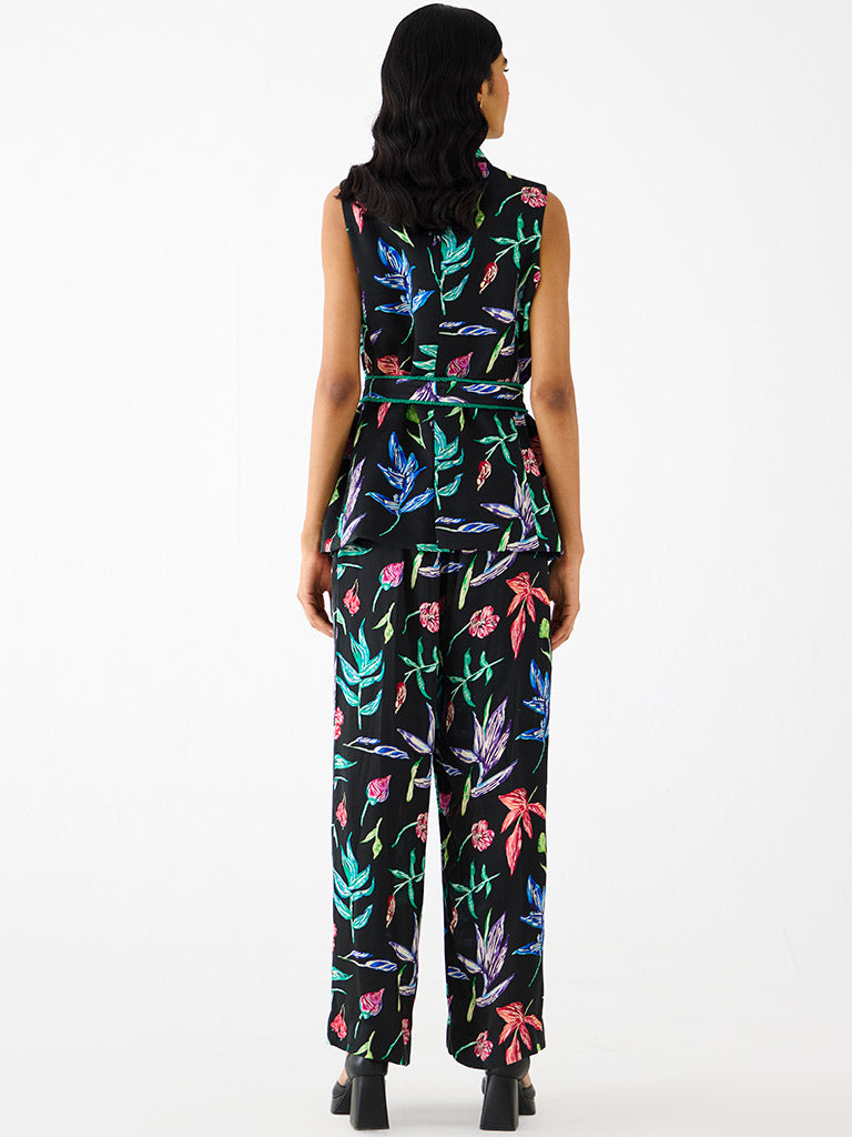 Black Botanica Blazer Set SETS IKKIVI   