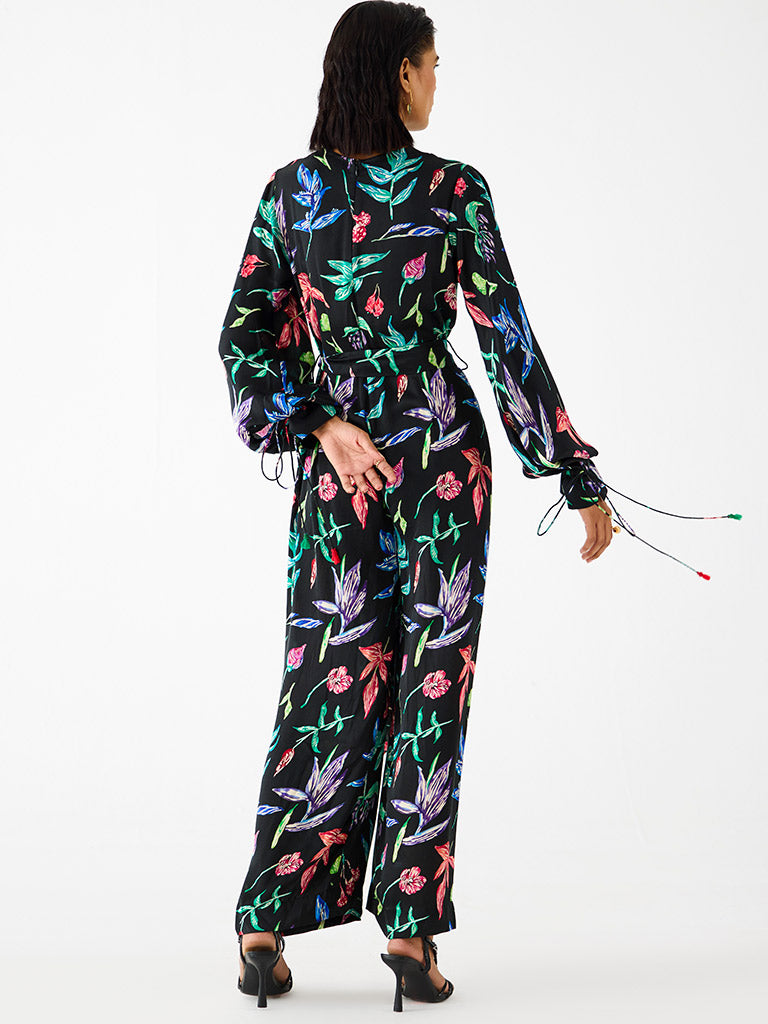 Black Botanica Jumpsuit JUMPSUITS IKKIVI   