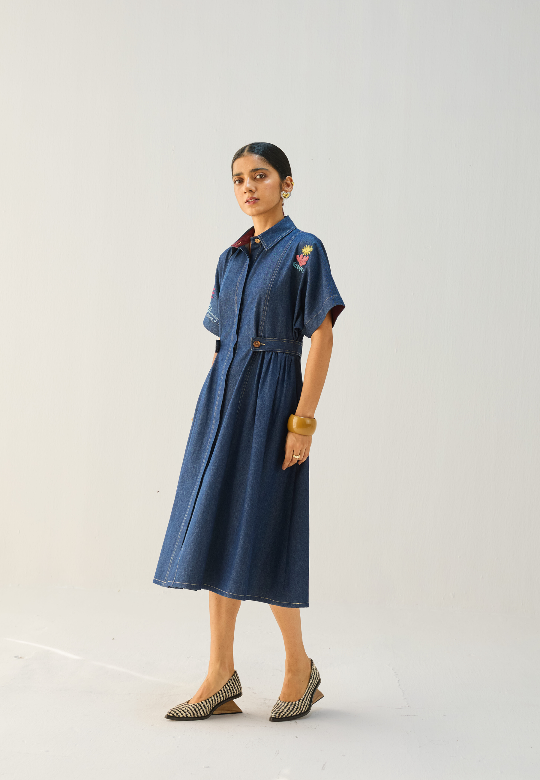 Shades Of Blue Denim Dress DRESSES SUI