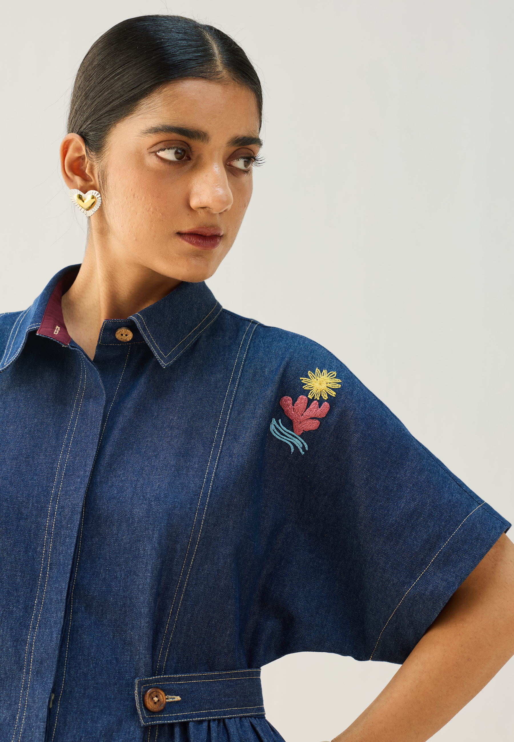 Shades Of Blue Denim Dress DRESSES SUI