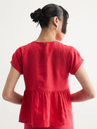 Slow Living Linen Peplum Top TOPS SUI