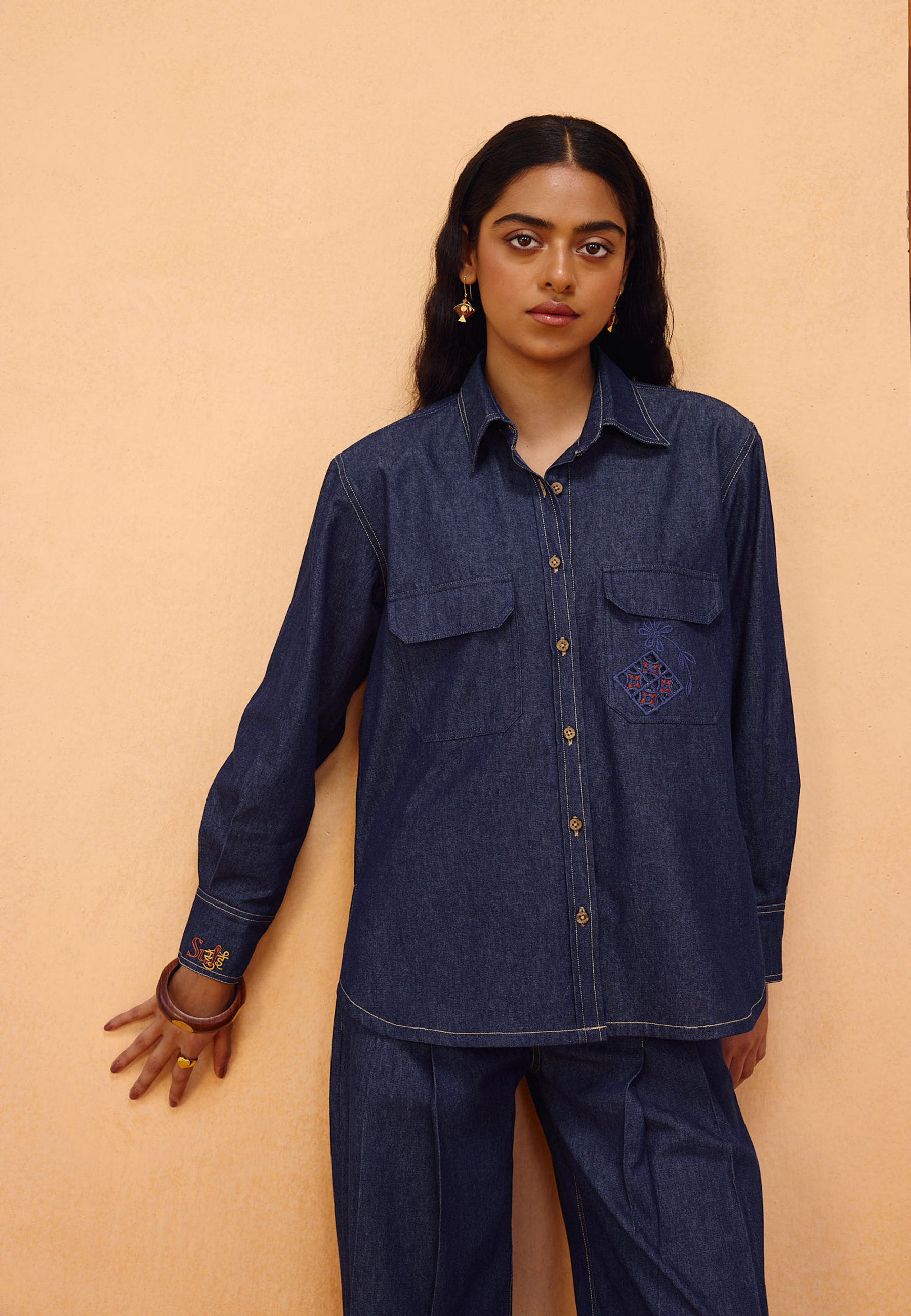Slow Roots Sustainable Denim Shirt TOPS SUI