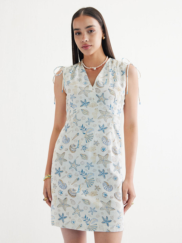 Starfish Dress | Womens Mini Off-White Dress | SUI Starfish Dress | Womens Mini Off-White Dress | SUI
