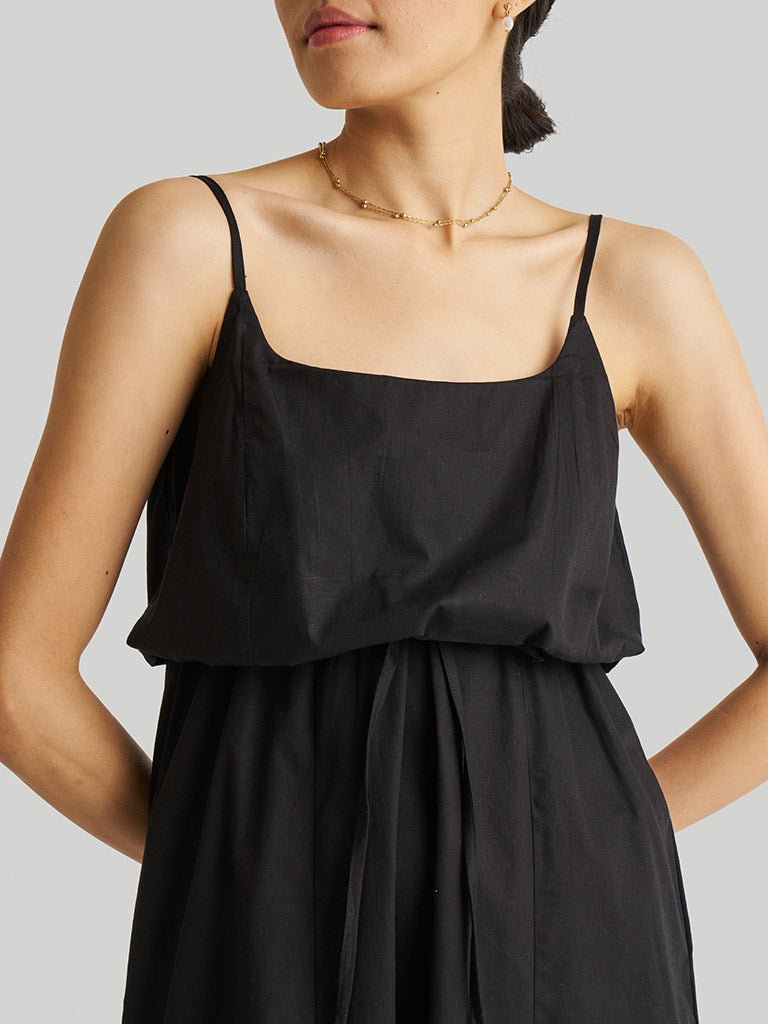 Strappy Black Maxi Dress DRESSES Reistor   