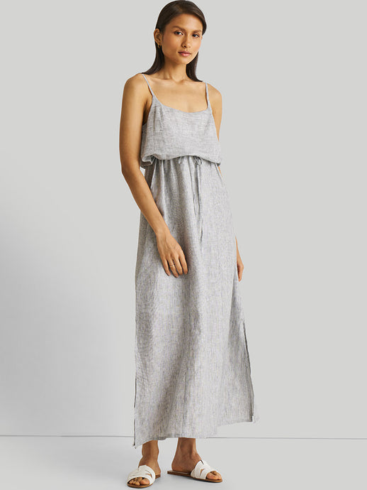 Strappy Pin Striped Maxi Dress DRESSES Reistor   