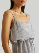 Strappy Pin Striped Maxi Dress DRESSES Reistor   
