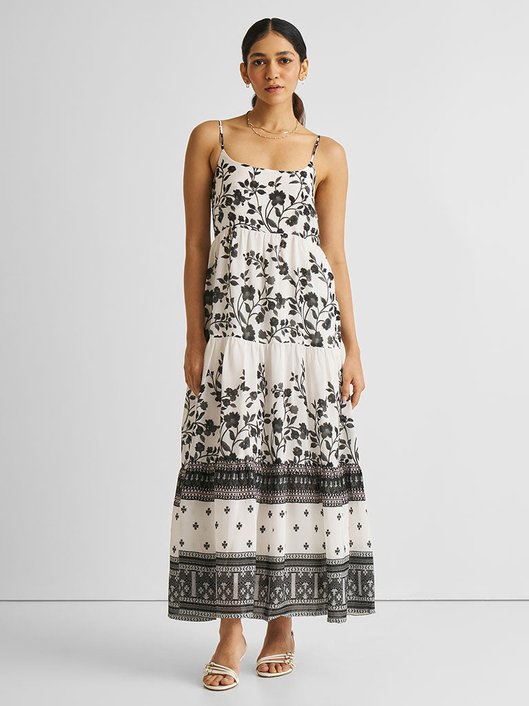 Strappy Tiered Maxi Dress DRESSES Reistor   