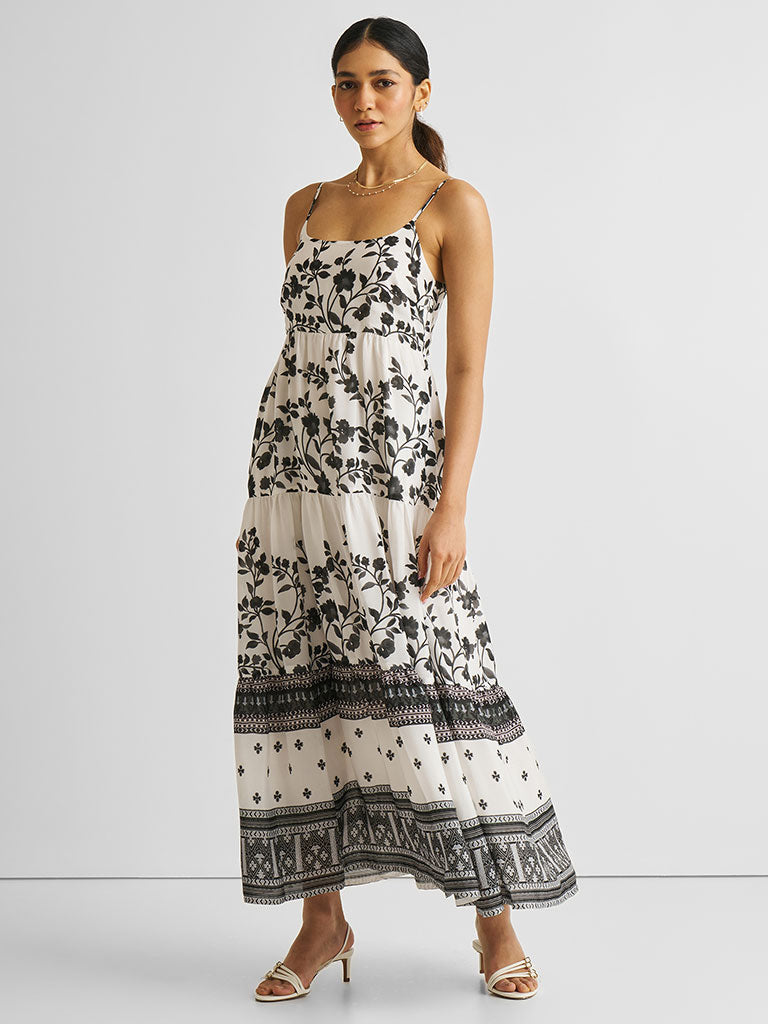 Strappy Tiered Maxi Dress DRESSES Reistor   