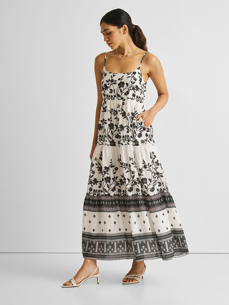 Strappy Tiered Maxi Dress DRESSES Reistor   