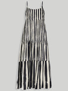 Strappy Black Tiered Maxi Dress DRESSES Reistor   