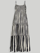 Load image into Gallery viewer, Strappy Black Tiered Maxi Dress DRESSES Reistor   
