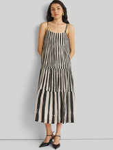 Load image into Gallery viewer, Strappy Black Tiered Maxi Dress DRESSES Reistor   
