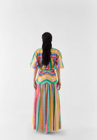 Leher Drawstring Crop Shirt & Skirt Set SETS IKKIVI