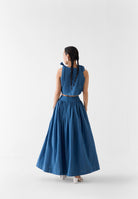 Indigo Crop Top & Skirt Set SETS IKKIVI