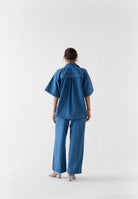 Indigo Patchwork Shirt & Pant Co-ord Set SETS IKKIVI