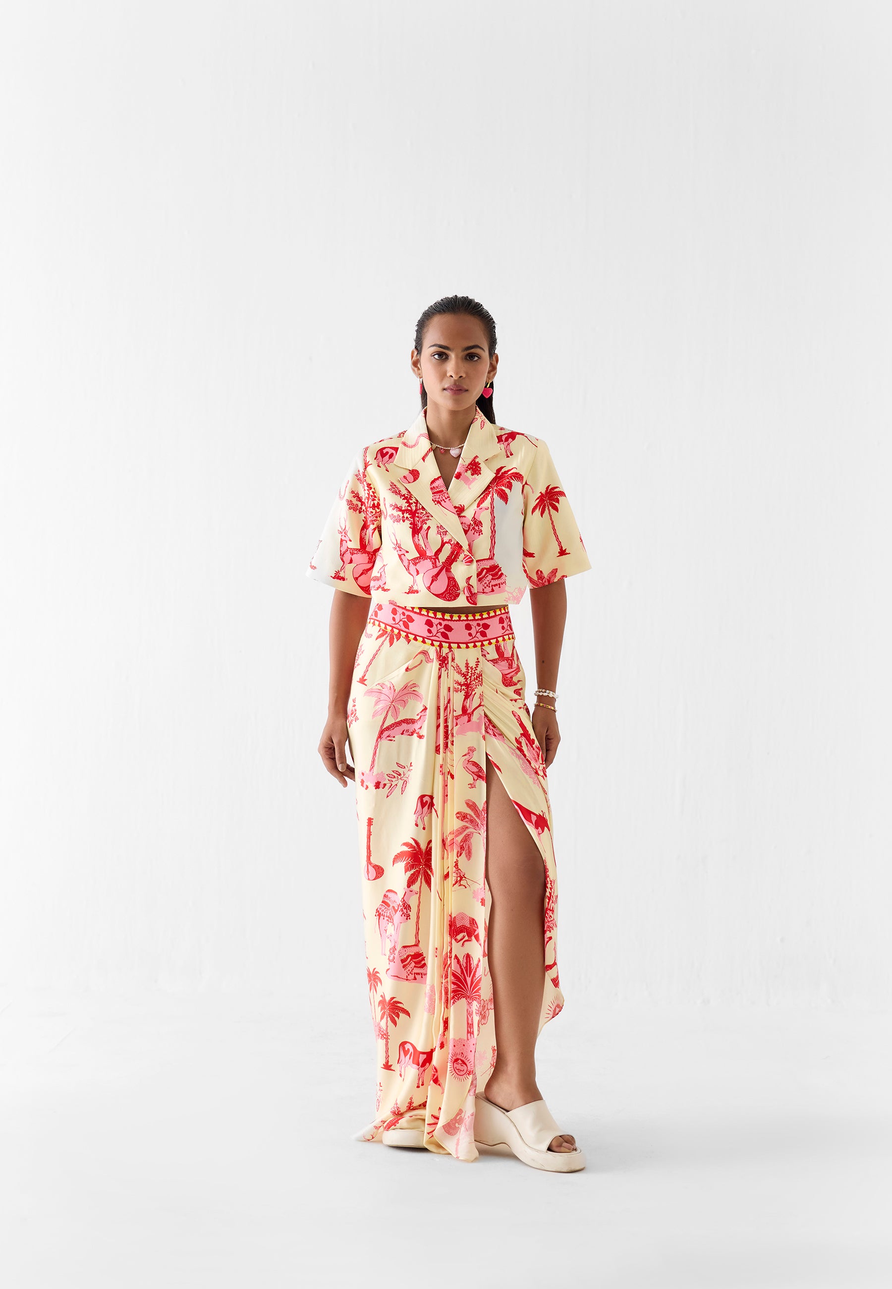 Sawai Crop Blazer & Skirt Set SETS IKKIVI
