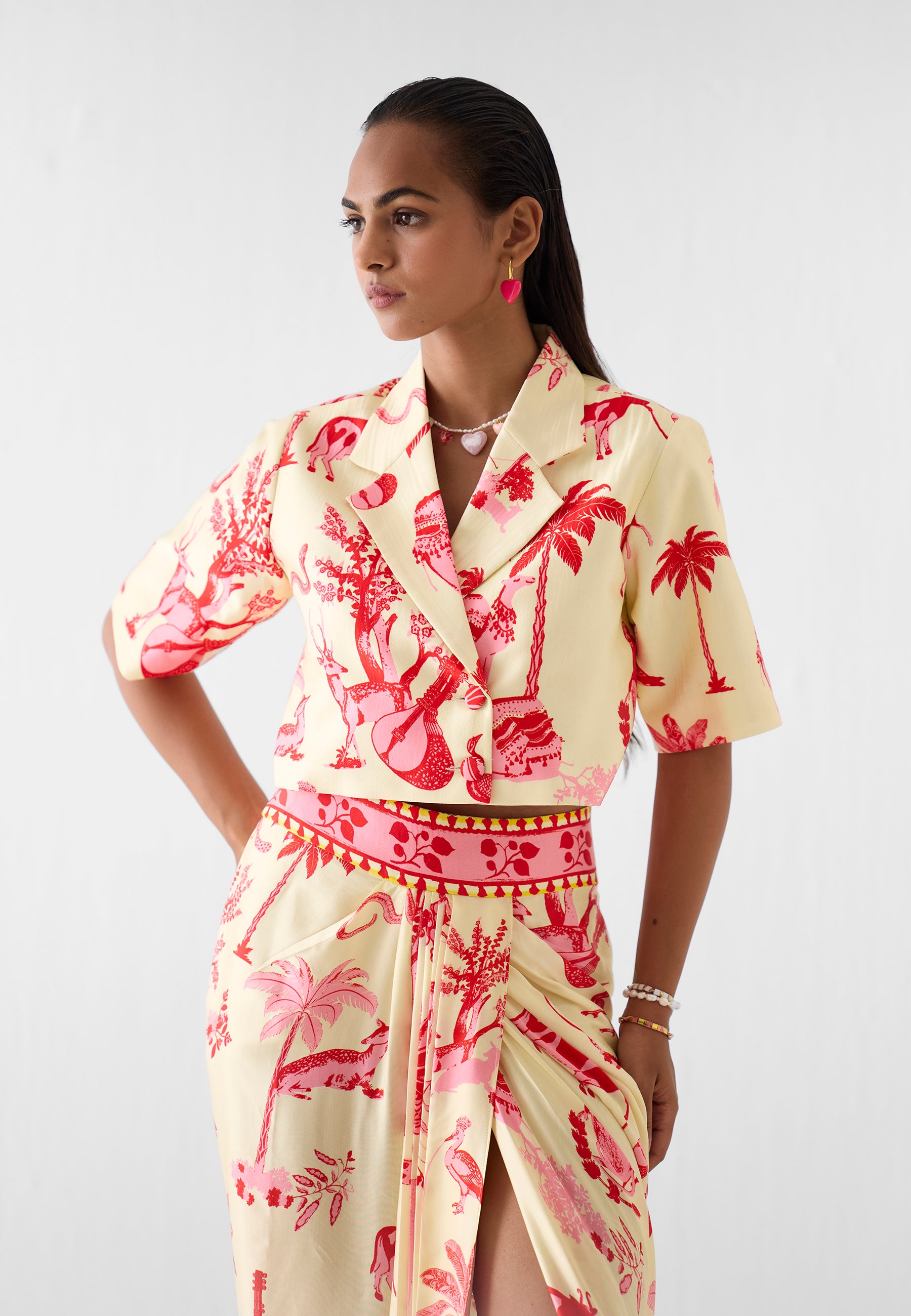 Sawai Crop Blazer & Skirt Set SETS IKKIVI