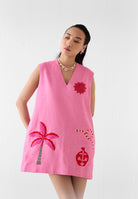 Pink City Short Dress DRESSES IKKIVI