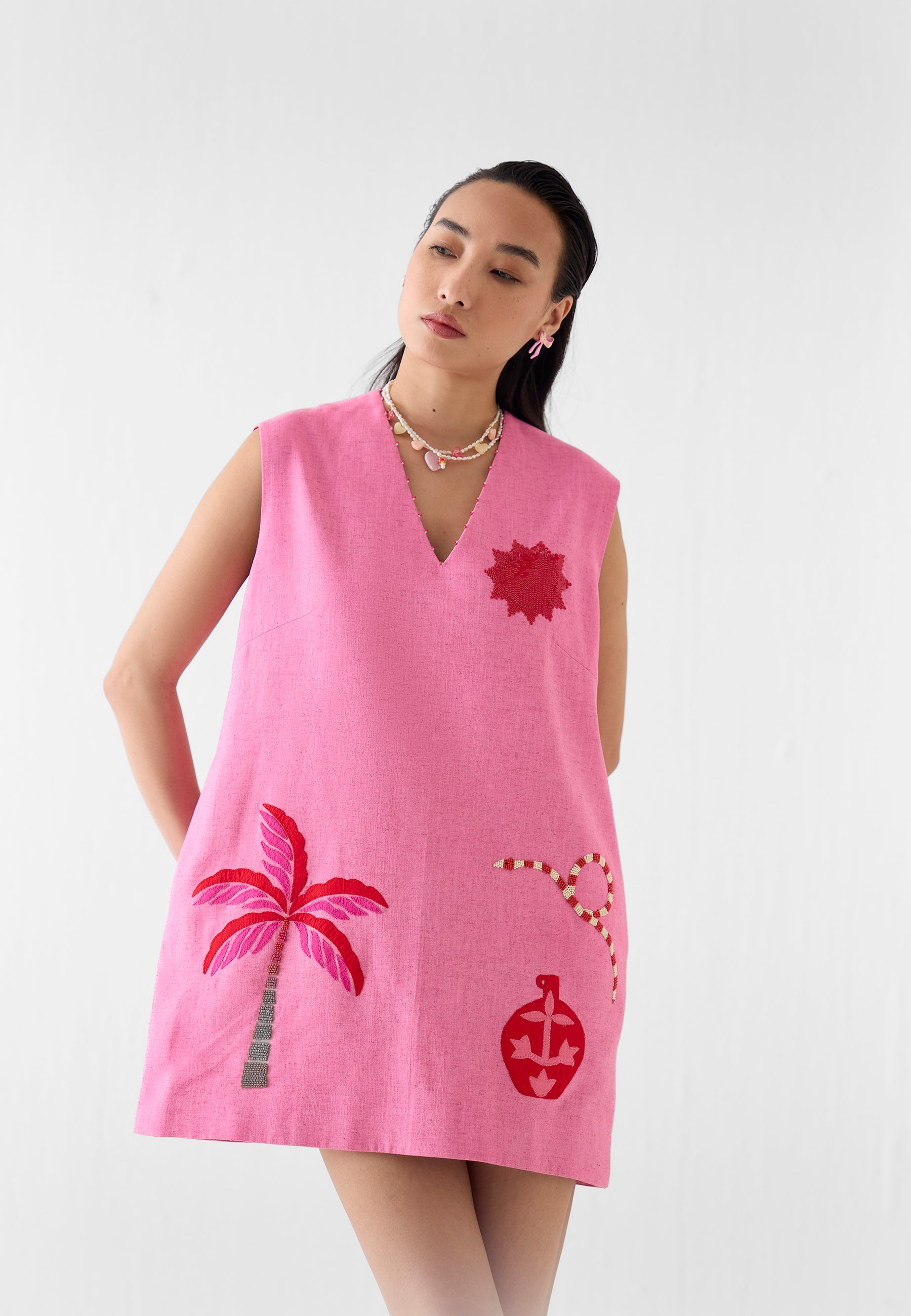 Pink City Short Dress DRESSES IKKIVI