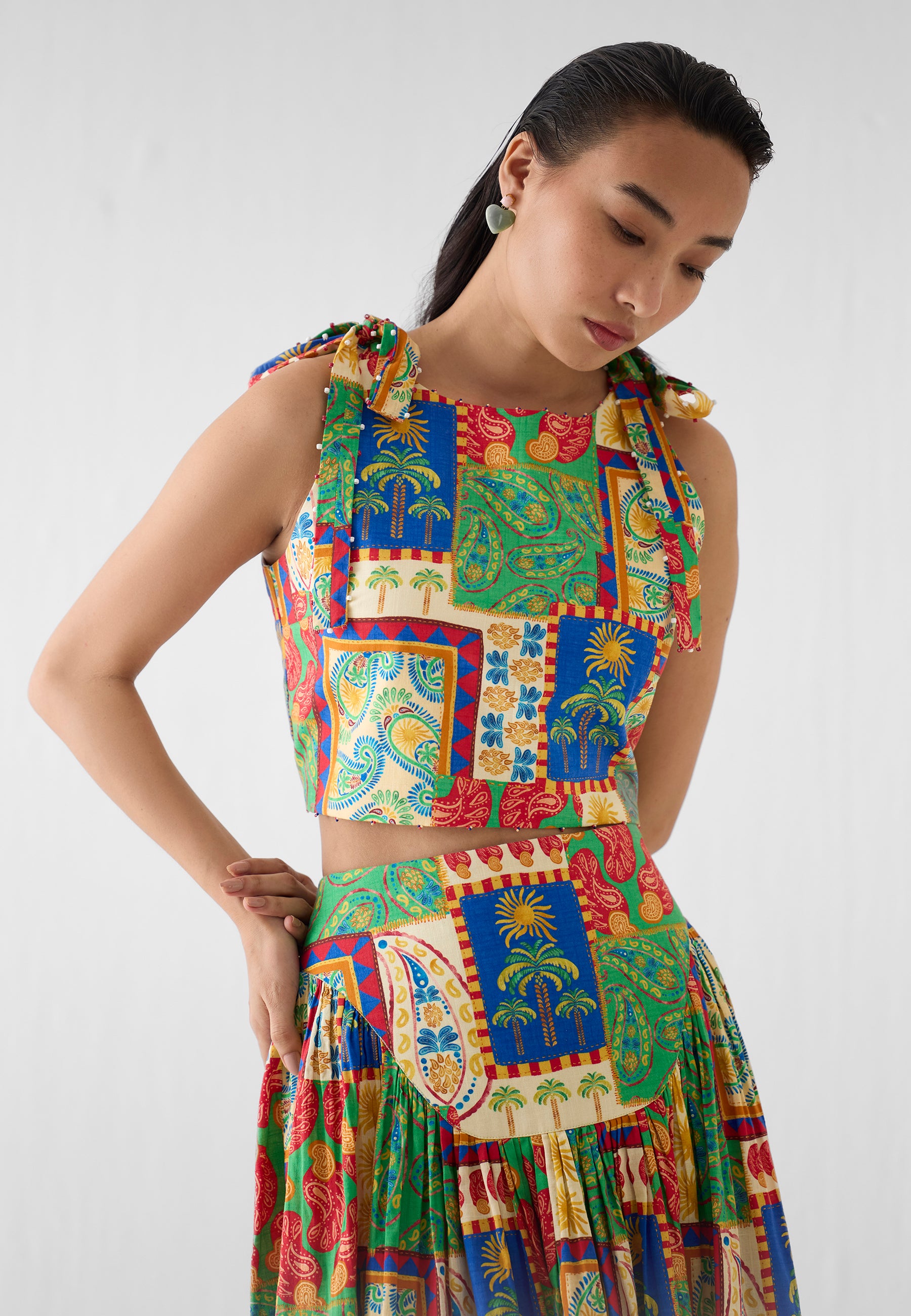 Johari Top & Gathered Skirt Set SETS IKKIVI