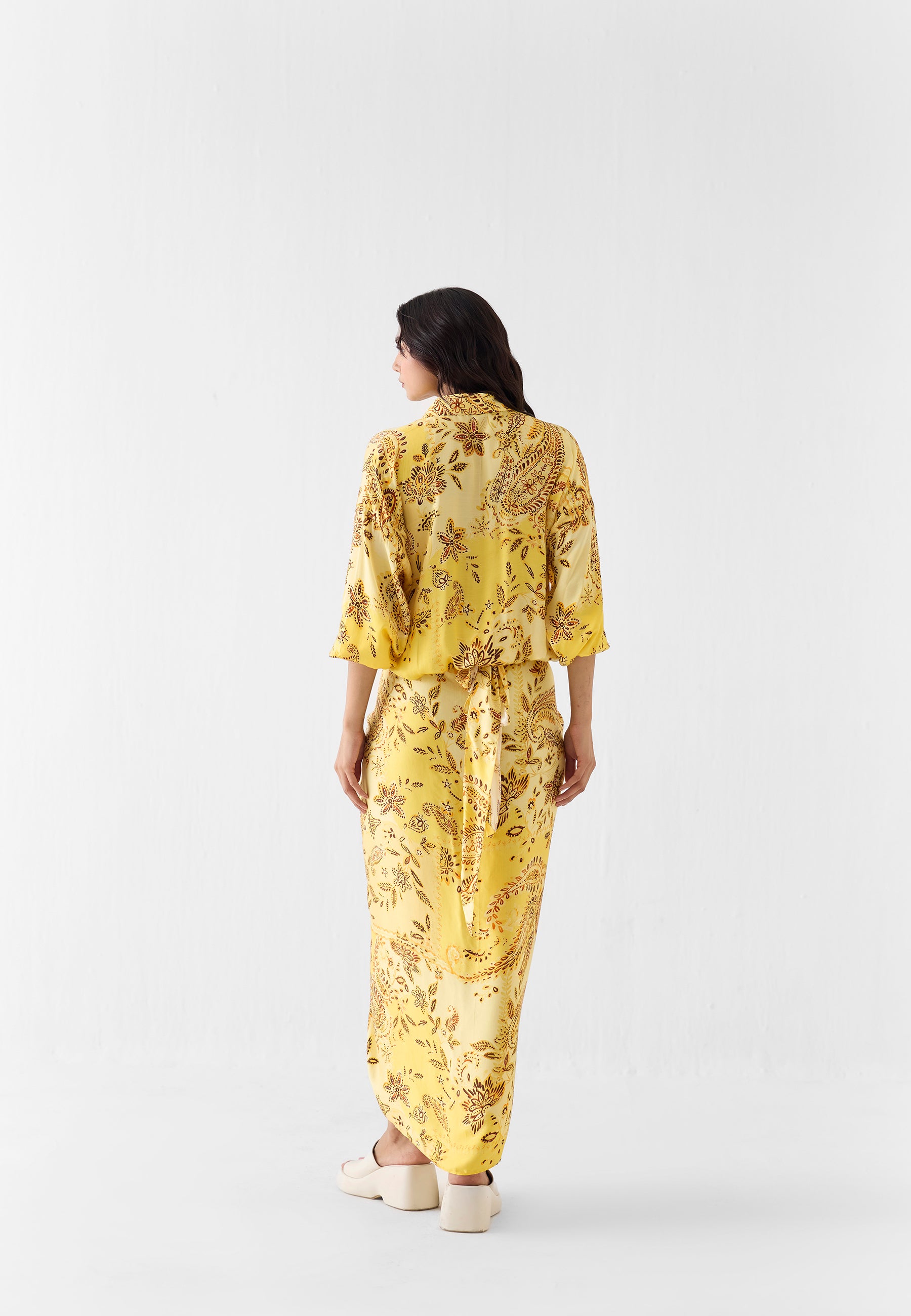 Ambi Draped Shirt Dress DRESSES IKKIVI