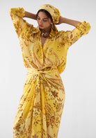 Ambi Draped Shirt Dress DRESSES IKKIVI