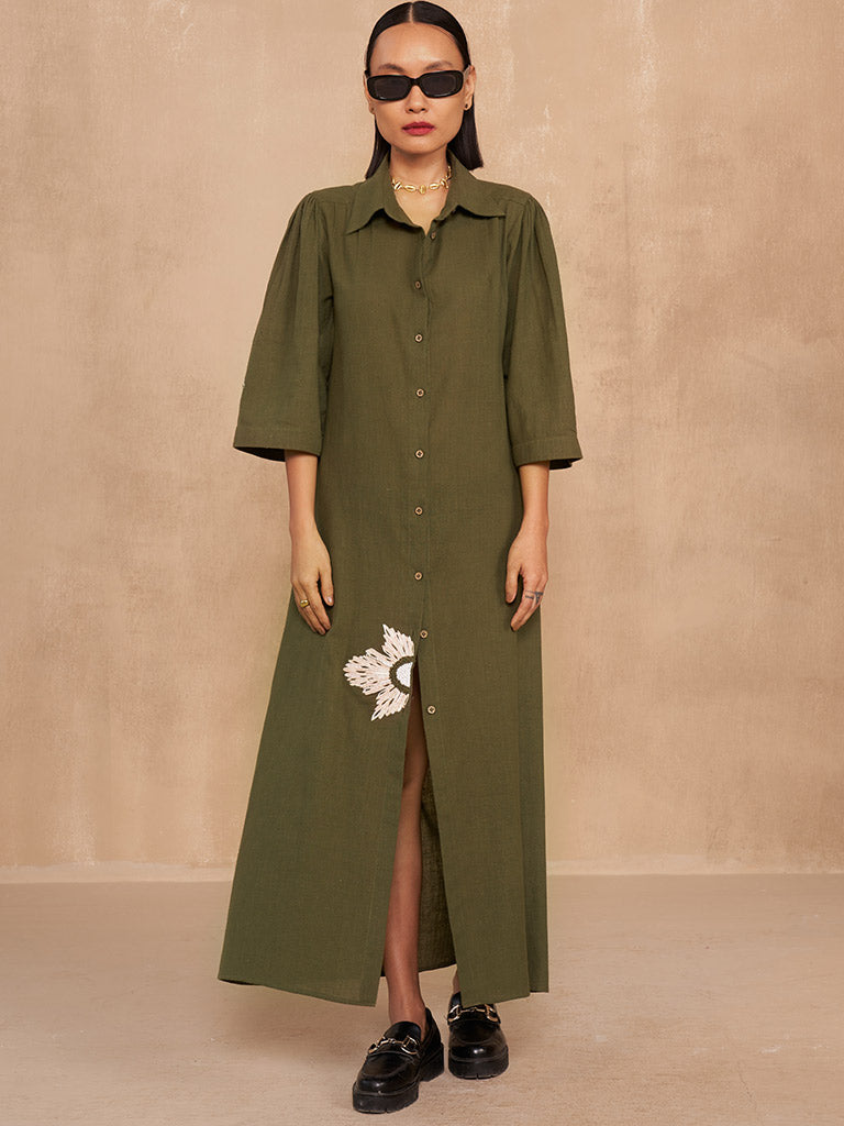 The Cosmos Shirt Dress DRESSES SUI   