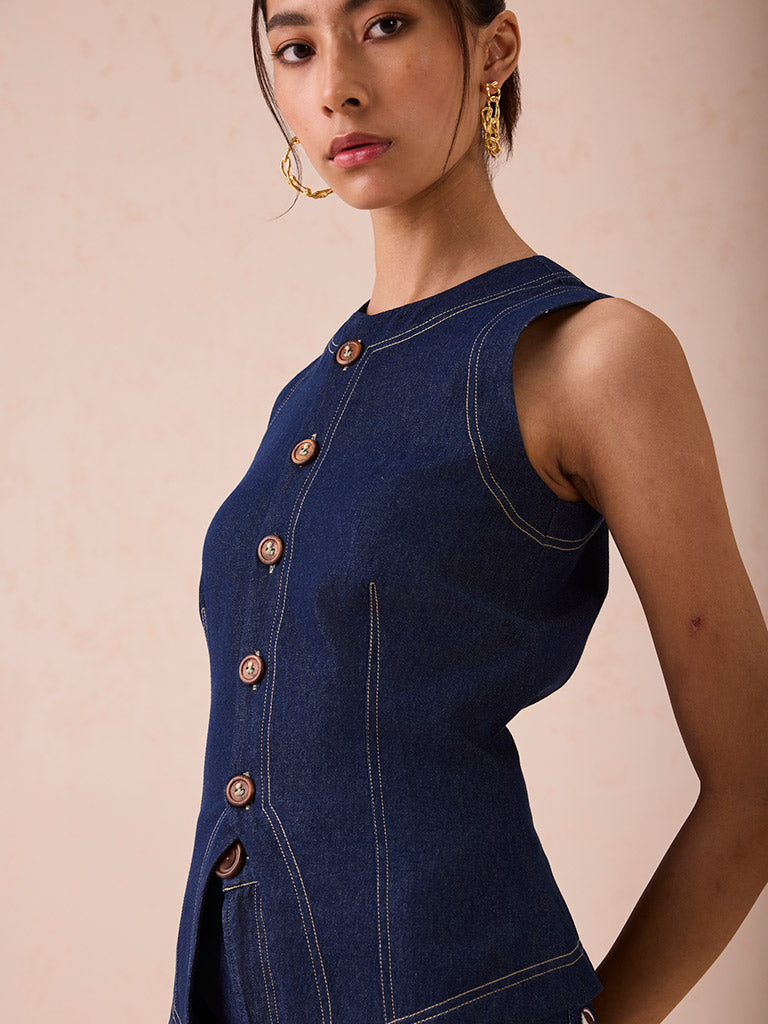 The Daydream Denim Waistcoat JACKETS SUI