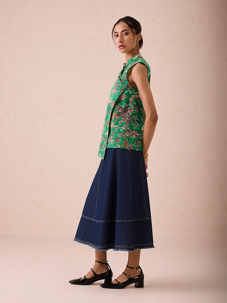 The Evergreen Luck Cheongsam Blouse TOPS SUI