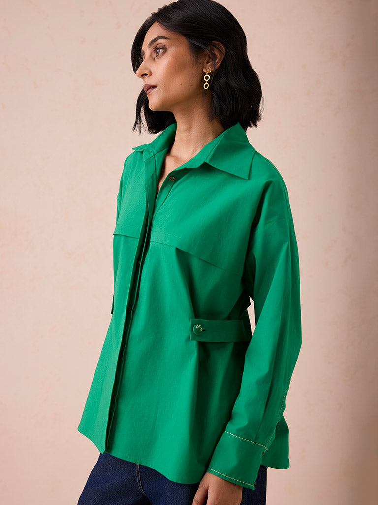 The Evergreen Wonder Shirt Blouse TOPS SUI