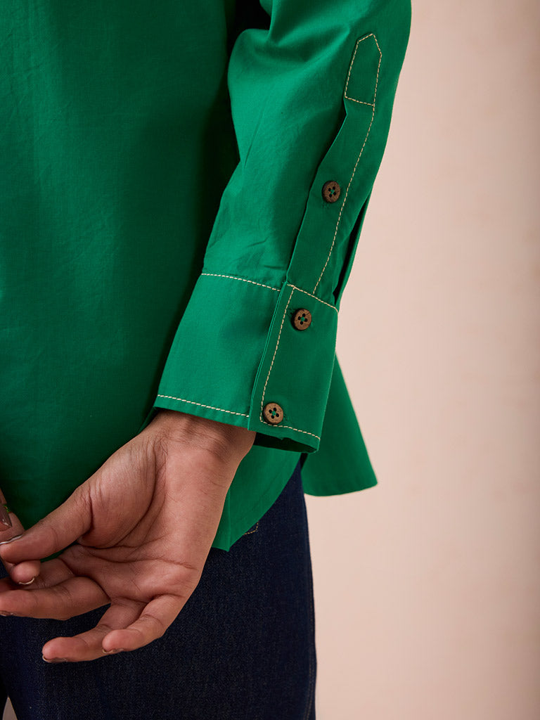The Evergreen Wonder Shirt Blouse TOPS SUI