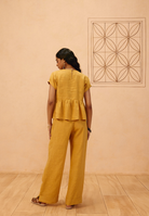 The Ghar Linen Peplum Top TOPS SUI