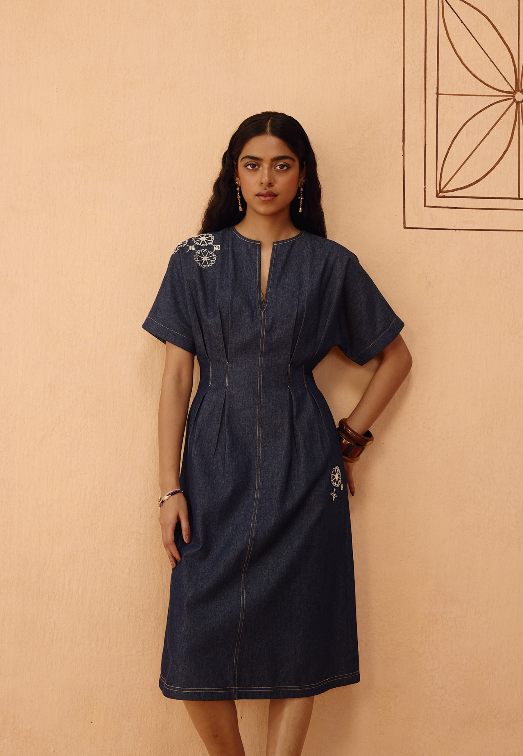 The Harmony Sustainable Denim Dress | Womens Midi Dress | SUI
