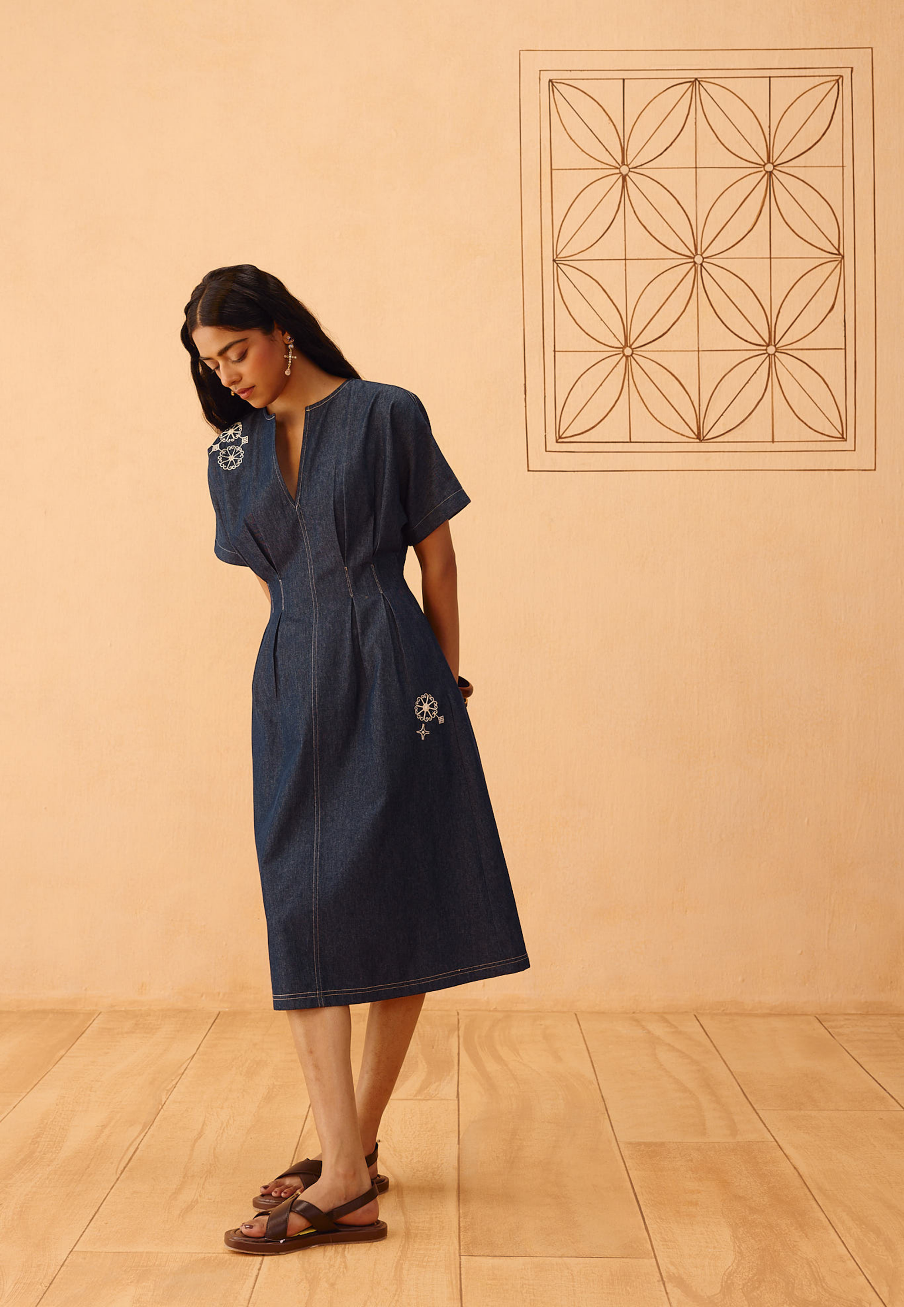 The Harmony Sustainable Denim Dress DRESSES SUI